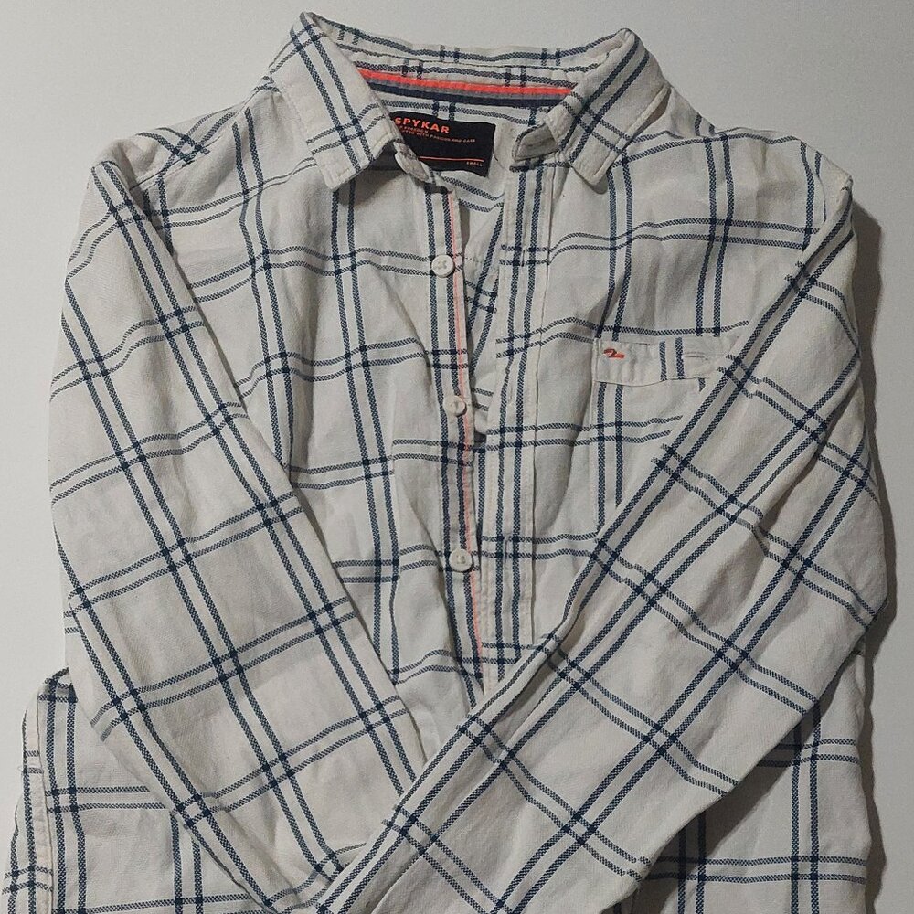 Spykar long sleeve casual button front shirt Size small